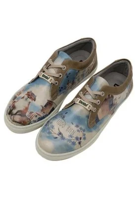 Dogo - Femme Cuir Vegan Bleu Baskets - Todo Bien Motif