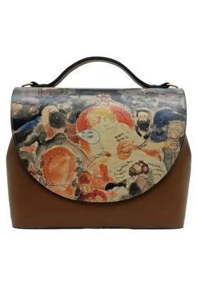 Dogo - Femme Cuir Vegan Brun Sac à Main - Be Still Motif