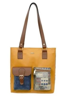 Dogo - Femme Cuir Vegan Jaune Sac d'épaule - Frame of Mind Motif