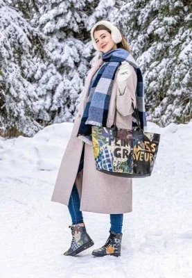 Dogo - Femme Cuir Vegan Multicolore Sac d'épaule - Les Peintres Motif