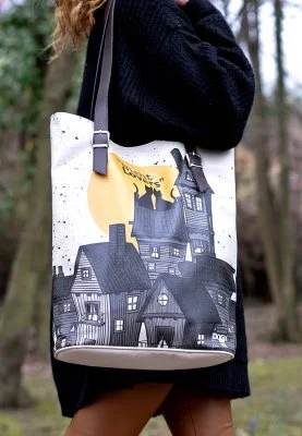 Dogo - Femme Cuir Vegan Noir Sac d'épaule - Night Lovers Motif