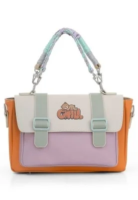Dogo - Femme Cuir Vegan Orange Sac à Main - Chill Motif