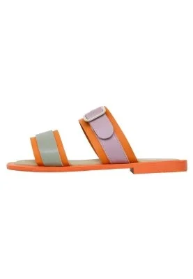 Dogo - Femme Cuir Vegan Orange Sandales - Orange Sunny Motif