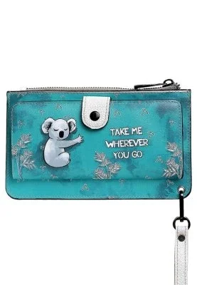 Dogo - Femme Vert Portefeuille - Koala Hug Motif