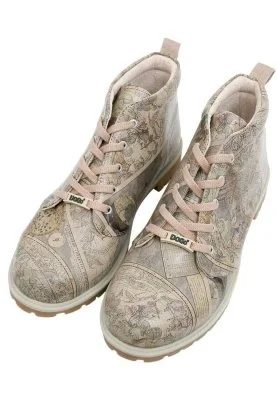 Dogo - Homme Cuir Vegan Beige Bottines - Astronomy Map Motif