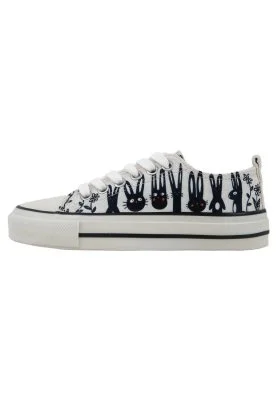 Dogo - Kadın Vegan Beyaz Sneakers - Line of Rabbits Tasarım