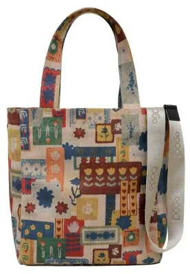 Dogo - Kadın Vegan Çok Renkli Large Tote Bag - Anatolian Patterns Tasarım