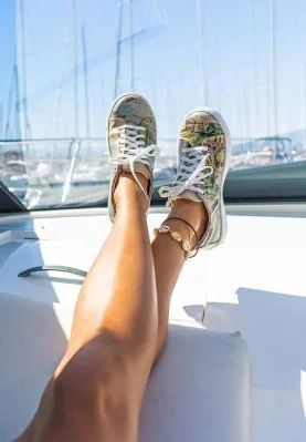 Dogo - Kadın Vegan Deri Bej Sneakers - Lago di Como Tasarım
