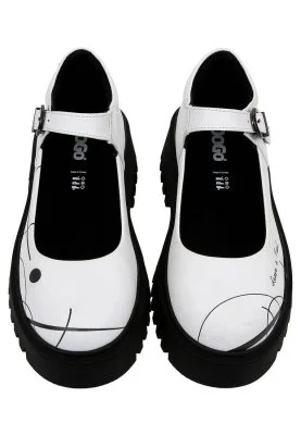 Dogo - Kadın Vegan Deri Beyaz Mary Jane Loafer - Leave a Trail Tasarım (1)