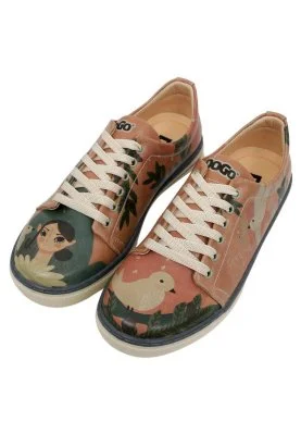 Dogo - Kadın Vegan Deri Turuncu Sneakers - Free your mind Tasarım