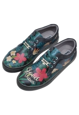 Dogo - Kadın Vegan Deri Yeşil Sneakers - Good Vibes Tasarım