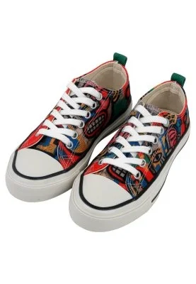 Dogo - Kadın Vegan Kırmızı Sneakers - Mad Face Tasarım