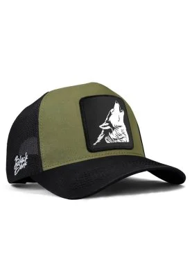 Dogo - Unisex Khaki-Black Cap - Trucker Premium Cap