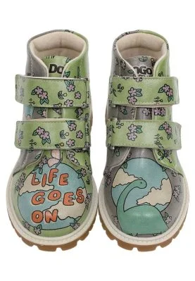 Dogo - Kids Vegan Leather Green Long Boots - Sometimes Life Goes On Design