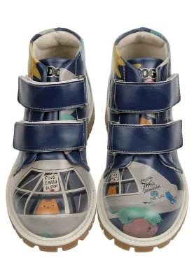 Dogo - Kids Vegan Leather Multicolor Boots - Universe Domination Design