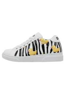 Dogo - Unisex Enfants Vegan Blanc Baskets - Ducky Motif