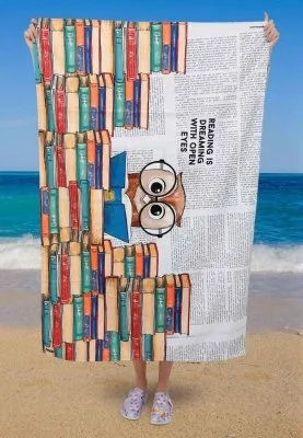 Dogo - Unisex Multicolor Dogo Mare Beach Towel - The Wise Owl Design