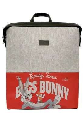 Dogo - Unisex Vegan Gris Sac à dos - Warner Bros Bugs Bunny Red Hot Bunny Motif