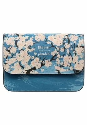 Dogo - Women Vegan Blue Purse - Bloom Where You Are Design