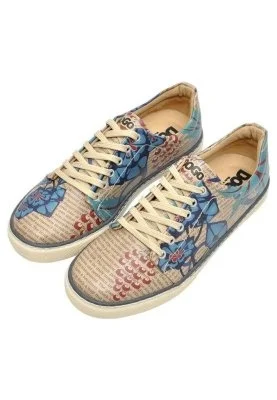 Dogo - Women Vegan Leather Beige Sneakers - Istanbul Oriental Design