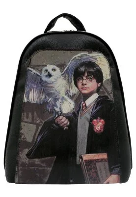 Dogo - Women Vegan Leather Black Backpack - Warner Bros Harry And Hedwig Harry Potter Design (1)
