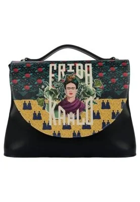 Dogo - Women Vegan Leather Black Purse - Frida’s World Frida Kahlo Design