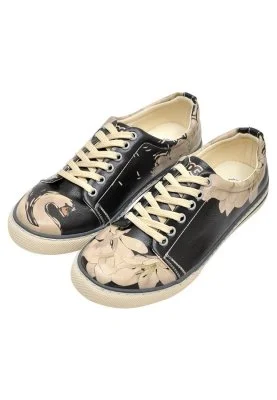 Dogo - Women Vegan Leather Black Sneakers - Jasmine and Swan Design