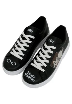 Dogo - Women Vegan Leather Black Sneakers - Warner Bros Friends Till Eternity Harry Potter Design (1)