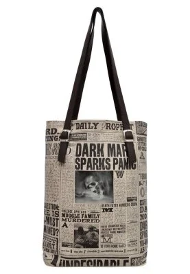 Dogo - Women Vegan Leather Cream Shoulder Bag - Warner Bros Daily Prophet Harry Potter Design (1)