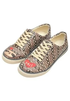 Dogo - Women Vegan Leather Gray Sneakers - Hi Darling Design