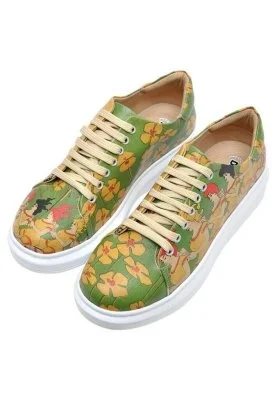 Dogo - Women Vegan Leather Green Sneakers - Bearings Design
