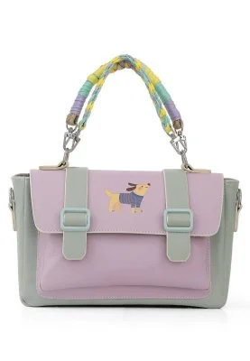 Dogo - Women Vegan Leather Lilac Purse - Paw Lucky Design