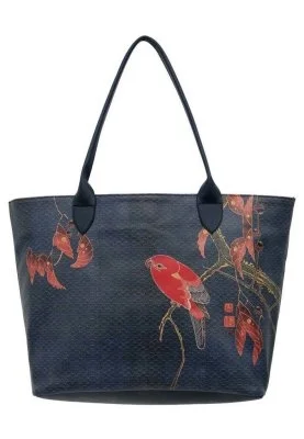 Dogo - Women Vegan Leather Navy Shoulder Bag - Like a Bird Design