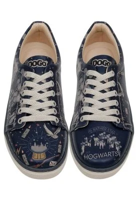 Dogo - Women Vegan Leather Navy Sneakers - Warner Bros Harry Potter Stay at Hogwarts Design