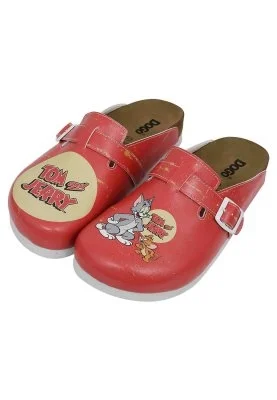 Dogo - Women Vegan Leather Orange Terlik - Warner Bros Tom ve Jerry Design
