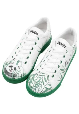 Dogo - Women Vegan Leather White Sneakers - Bamboo Lover Design (1)