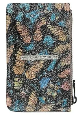 Dogo - Women White Wallet - Moths and Butterflies Design
