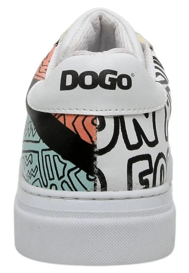 Best Buddies x Dogo Women Vegan Leather White Sneakers - The World Is You Design - 