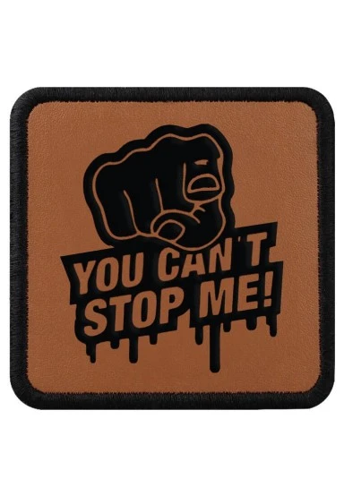 Unisex Brun Casquette Patch Amovible- You Can't Stop Me Motif - 