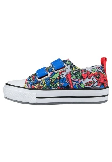 Unisex Çocuk Vegan Işıklı Cırt Cırtlı Mavi Sneakers - Warner Bros Dc Villains Tasarım - 