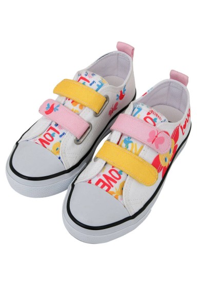 Dogo - Unisex Çocuk Vegan Işıklı Cırt Cırtlı Beyaz Sneakers - Warner Bros Looney Tunes Love Tweety Tasarım