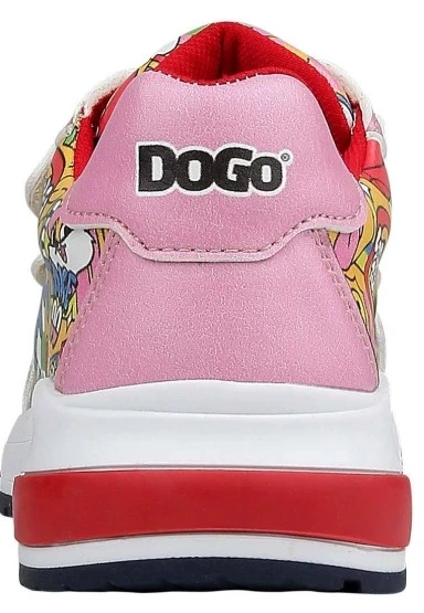Unisex Çocuk Vegan Deri Cırt Cırtlı Pembe Sneakers - Warner Bros Seriously Looney Tunes Tasarım - 