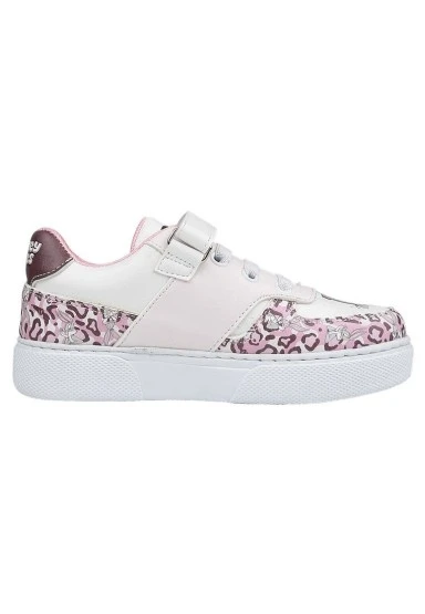 Unisex Çocuk Vegan Deri Cırt Cırtlı Beyaz Sneakers - Warner Bros Looney Tunes B for Bugs Bunny Tasarım - 