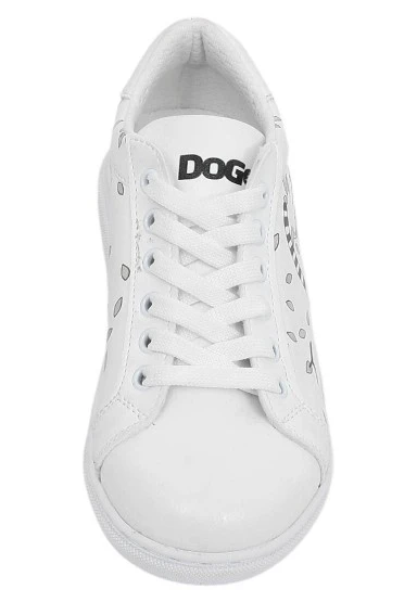 Çocuk Vegan Deri Beyaz Günlük Sneakers - Lemur Tasarım - 