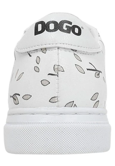 Çocuk Vegan Deri Beyaz Günlük Sneakers - Lemur Tasarım - 
