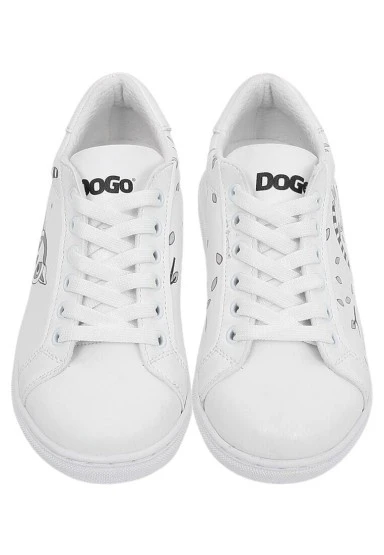Çocuk Vegan Deri Beyaz Günlük Sneakers - Lemur Tasarım - 