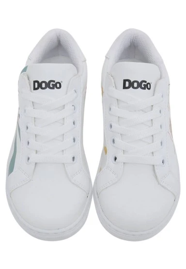 Unisex Çocuk Vegan Deri Beyaz Sneakers - Mission Cheese Possible Tasarım - 