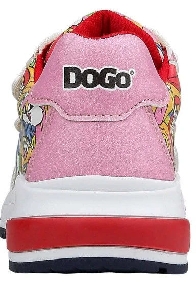 Unisex Enfants Cuir Vegan Baskets à Scratchs Rose - Warner Bros Seriously Looney Tunes Motif - 