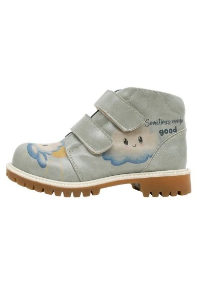 Enfants Cuir Vegan Turquoise Bottes Longues - Sometimes Maybe Good Motif - 