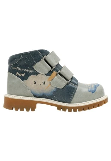 Enfants Cuir Vegan Turquoise Bottes Longues - Sometimes Maybe Good Motif - 